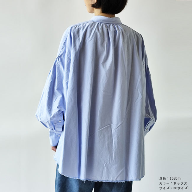 < whyto. >  oxford volume blouse / ブラウス