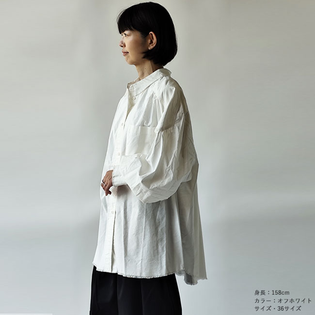 < whyto. >  oxford volume blouse / ブラウス