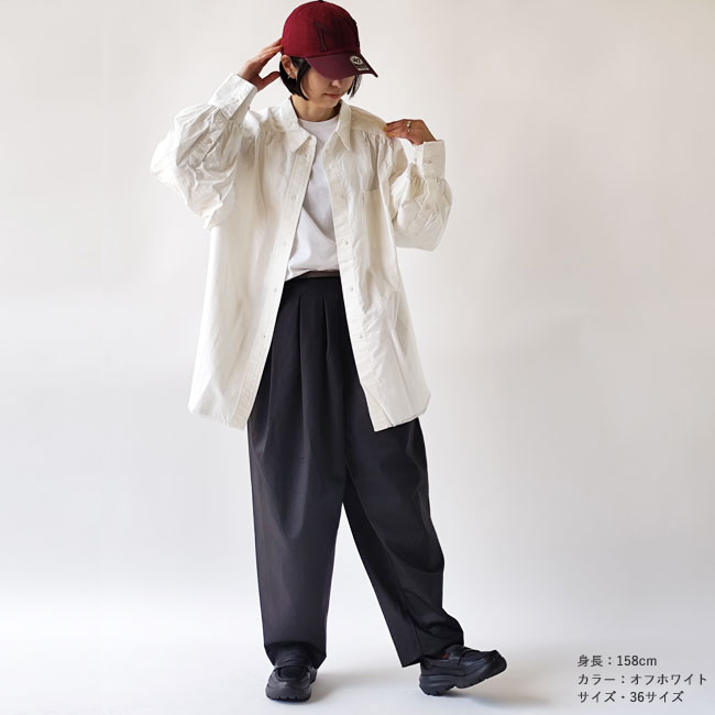 < whyto. >  oxford volume blouse / ブラウス
