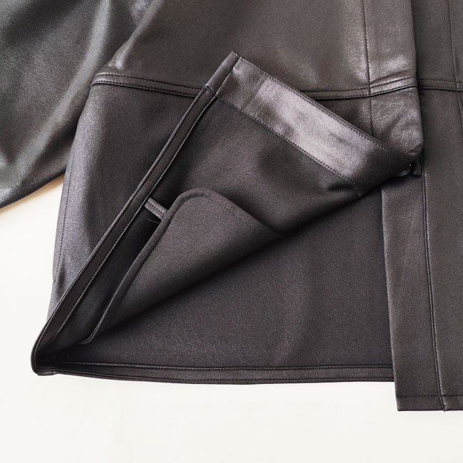 < whyto. > leather like shirt jacket / ジャケット