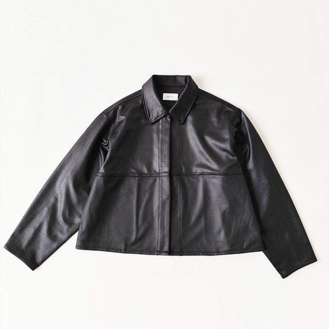 < whyto. > leather like shirt jacket / ジャケット