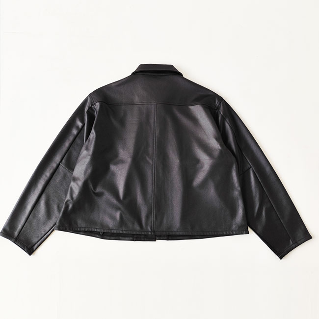 < whyto. > leather like shirt jacket / ジャケット