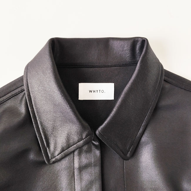 < whyto. > leather like shirt jacket / ジャケット