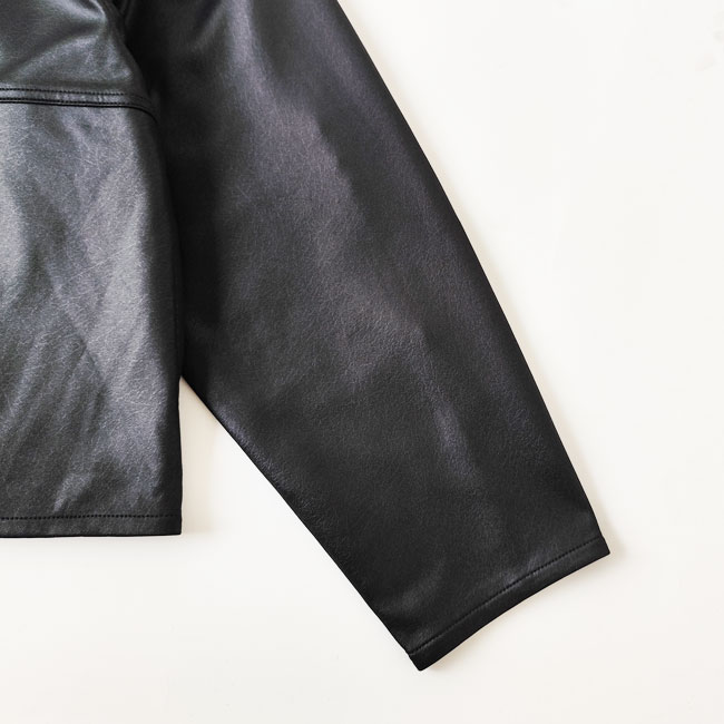 < whyto. > leather like shirt jacket / ジャケット