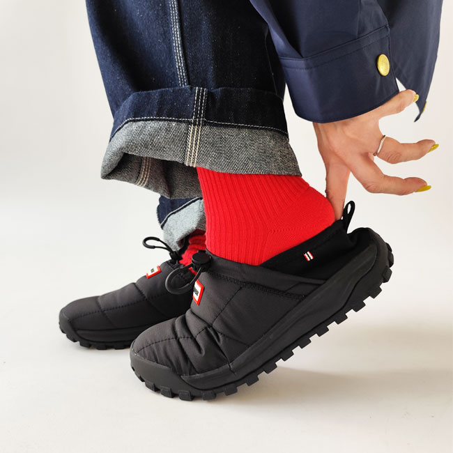 < HUNTER > TRAVEL 2.0 QUILTED SLIP ON TRAINER / ショートブーツ