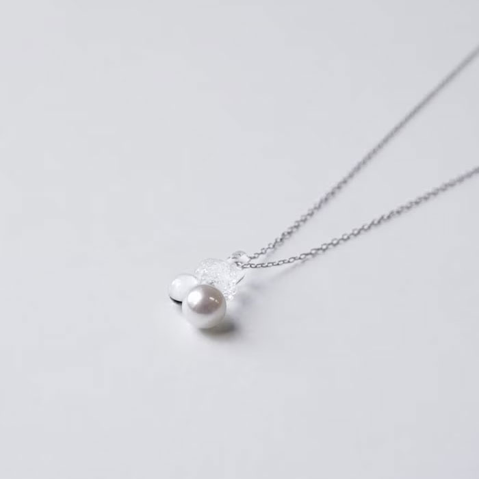 < HARIO Lampwork Factory > ネックレス 淡水パール