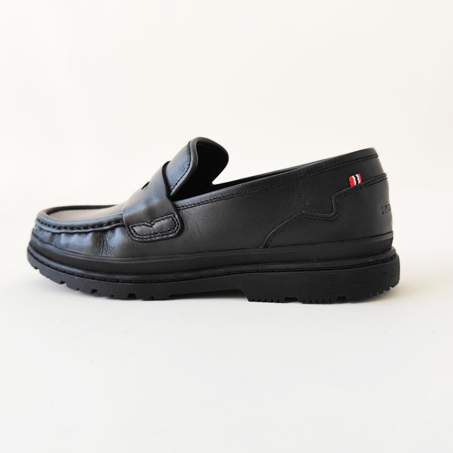 < HUNTER > REFINED EMBOSSED LOGO LEATHER LOAFER/ ローファー