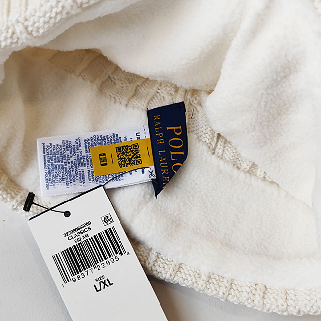< POLO Ralph Lauren > COMBED COTTON CABLE KNIT HAT / CAP