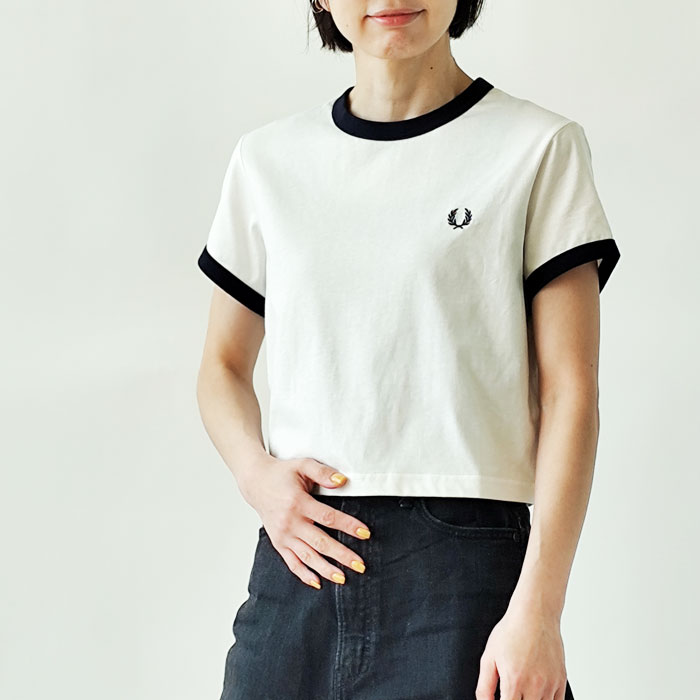 < FRED PERRY >クロップドリンガーT