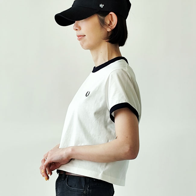 < FRED PERRY >クロップドリンガーT