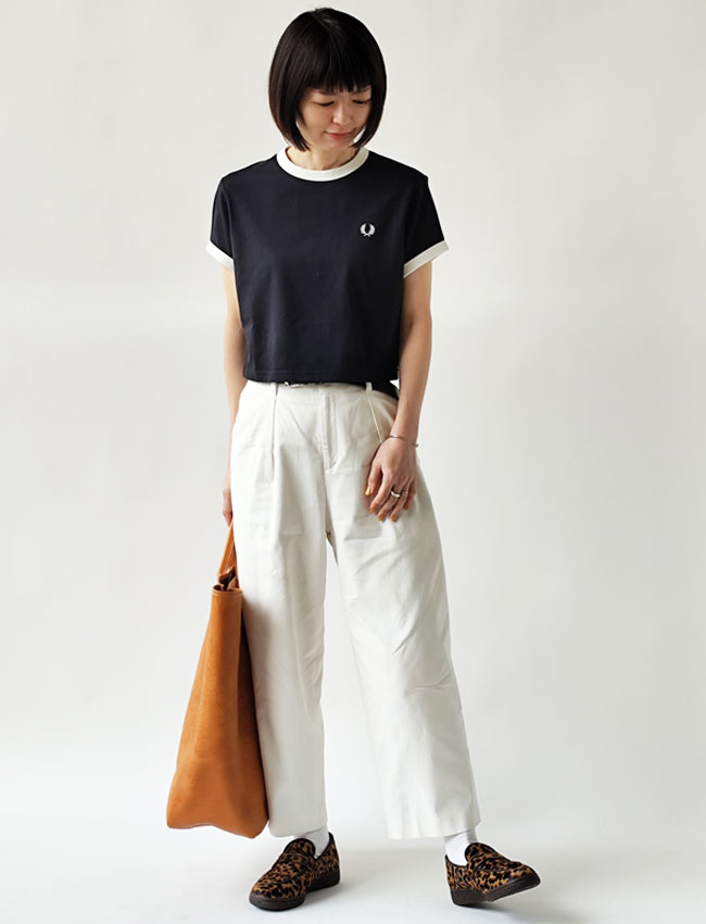 < FRED PERRY >クロップドリンガーT