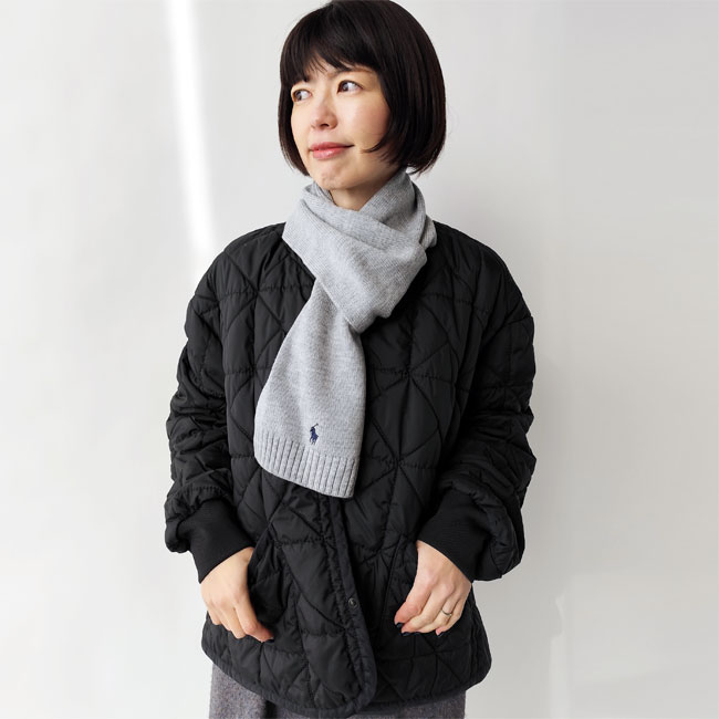 < POLO Ralph Lauren > MERINO WOOL KNIT SCARF