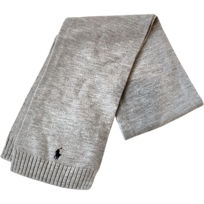 < POLO Ralph Lauren > MERINO WOOL KNIT SCARF