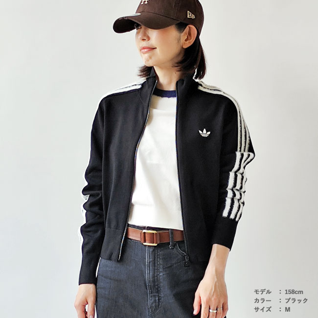 < adidas > ニット トラックトップ
