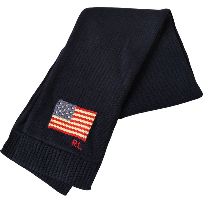 < POLO Ralph Lauren > COTTON FLAG SCARF