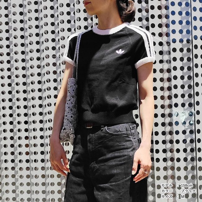 < adidas > ニット Tシャツ