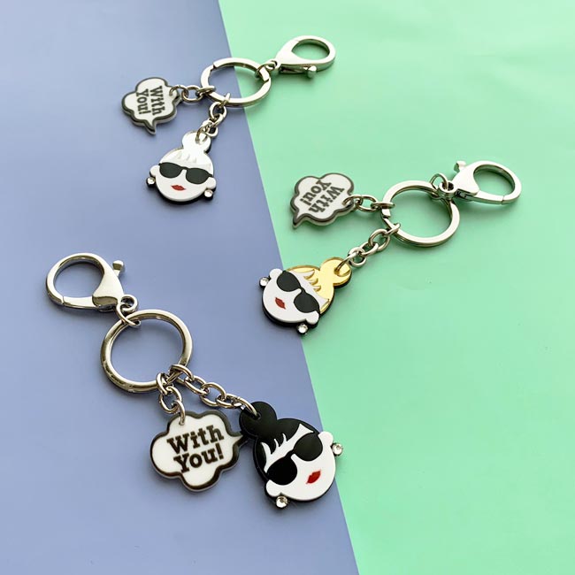 < HAPPY FACE > キーリング