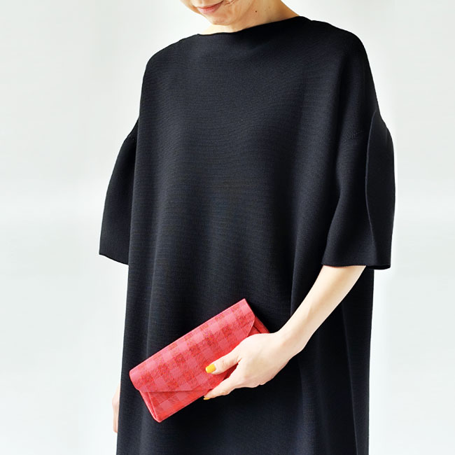ブラック チェック柄 レザー 長財布 ブラックレザー 長財布 チェック柄 【公式通販】