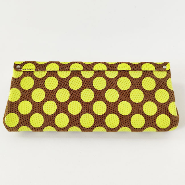 【一部予約】< carmine > Dot Leather Long Wallet Neon Color / 長財布