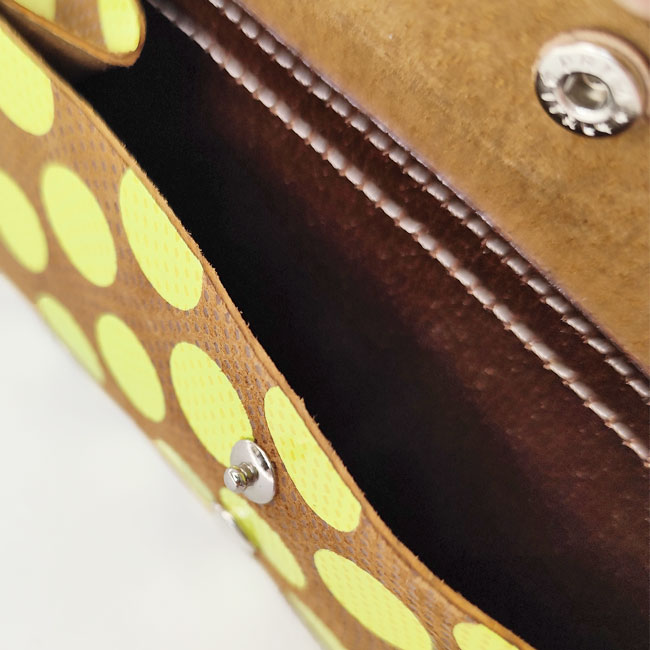 【一部予約】< carmine > Dot Leather Long Wallet Neon Color / 長財布