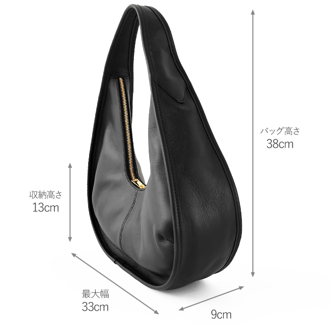 < LA SCAIA > ハーフムーン ショルダーバッグ