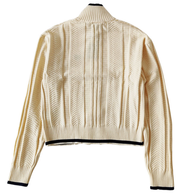 < adidas > ケーブルニット トラックトップ
