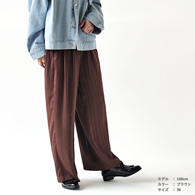 < whyto. >  STAIN TUCK TROUSER / パンツ