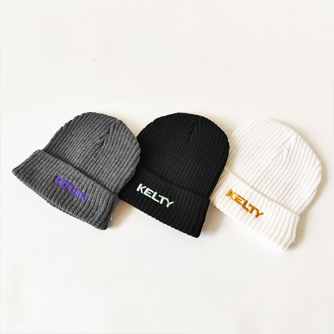 < KELTY > エンブロイダリー ロゴ ニット / ニットキャップ