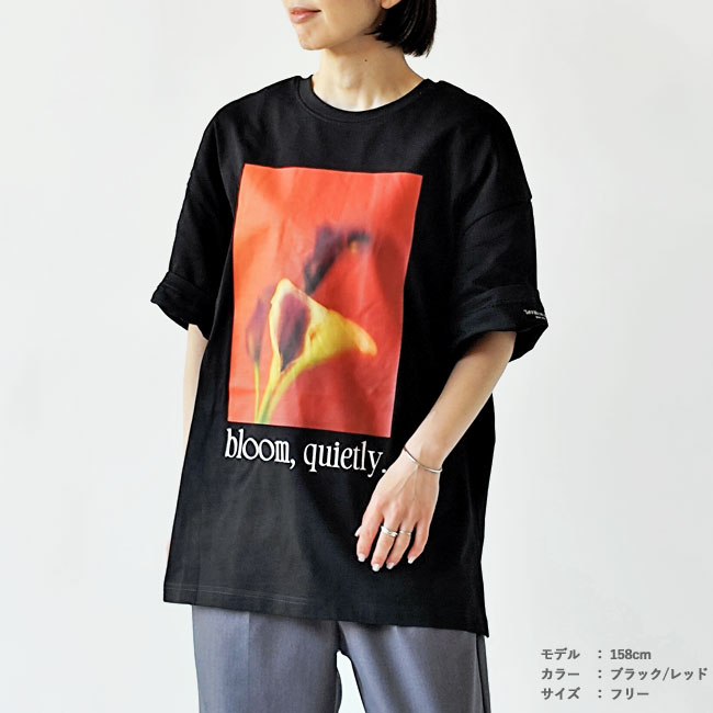 < WHYTO. > 2way フォトプリント Tシャツ