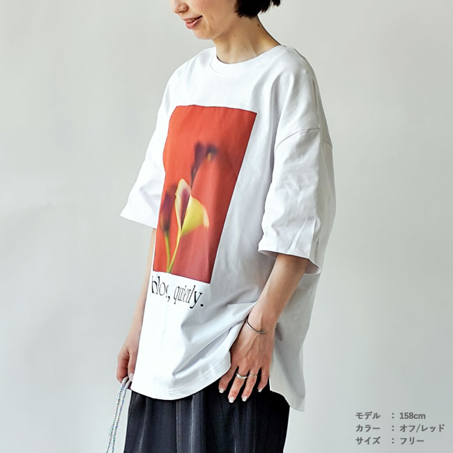 < WHYTO. > 2way フォトプリント Tシャツ