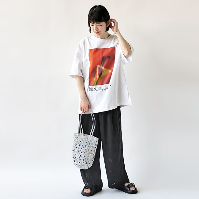 < WHYTO. > 2way フォトプリント Tシャツ