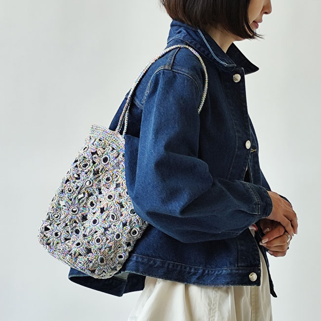 < The Bagmati> メッシュバッグ　Silver