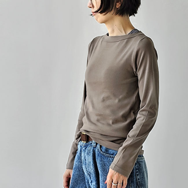 < sirenemermaid >ボートネック 長袖 Tシャツ