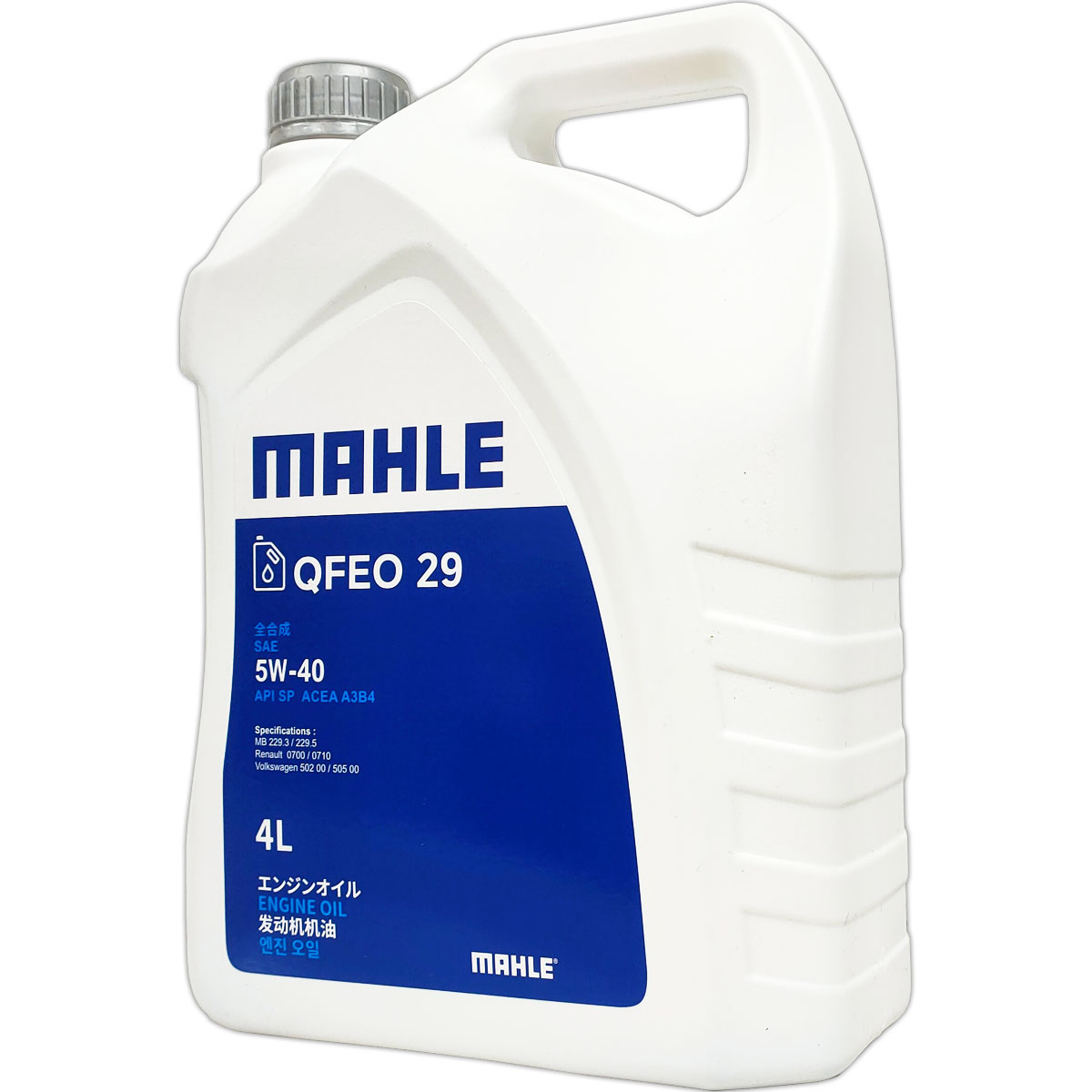 ACEA A3/B4 エンジンオイル 5W-40 100%化学合成油 マーレ エンジンオイル A3 B4 SP 5W-40 100%化学合成 4L ガソリン