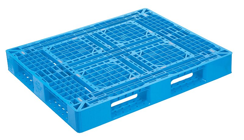 プラスチックパレット LA-1210 1200×1000×150Hmm 片面四方差し 青物流