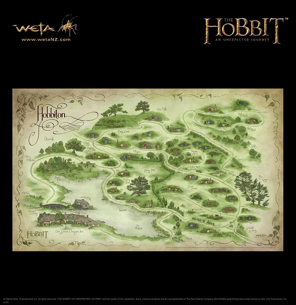 WETA TENZAN | ホビット 思いがけない冒険 ホビット村の地図 | The