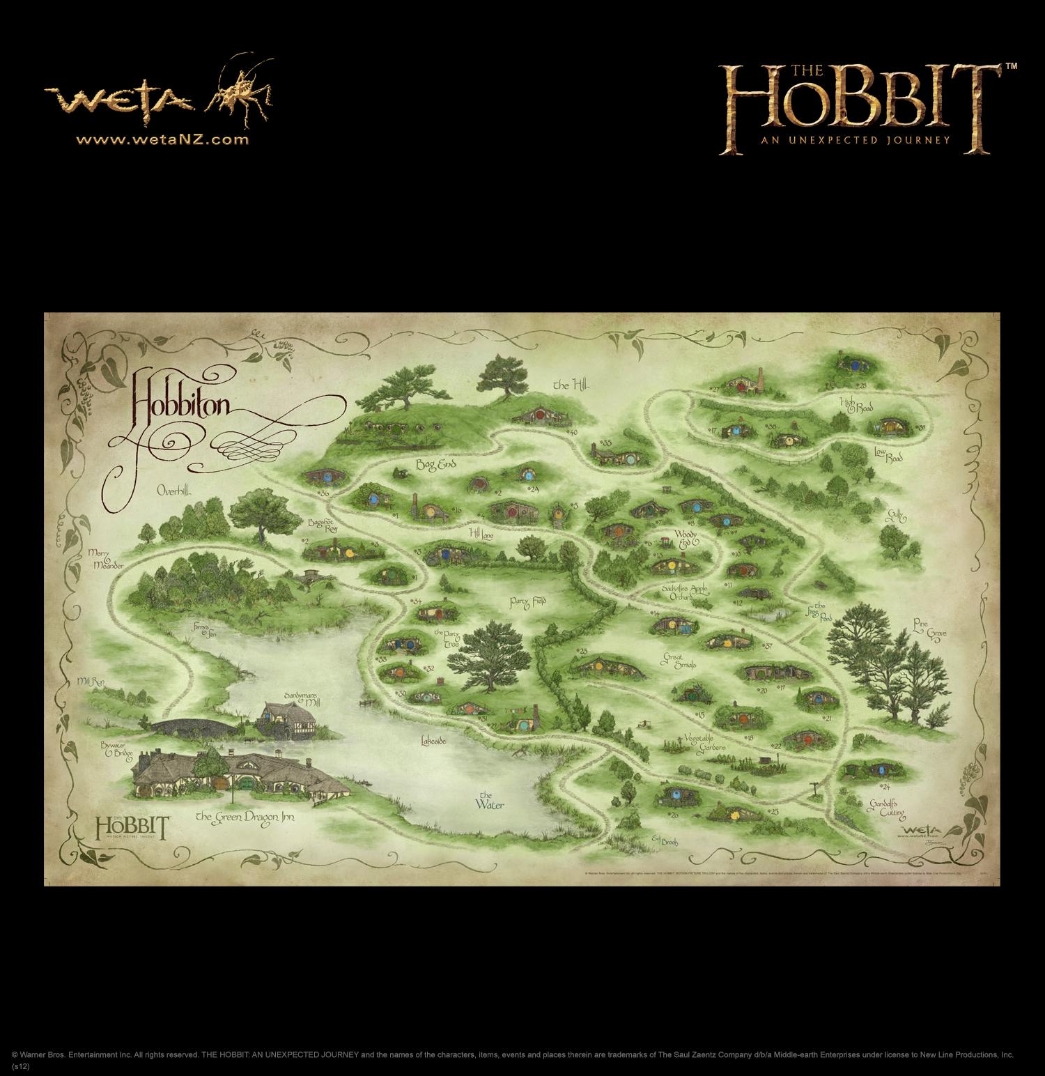 WETA TENZAN | ホビット 思いがけない冒険 ホビット村の地図 | The