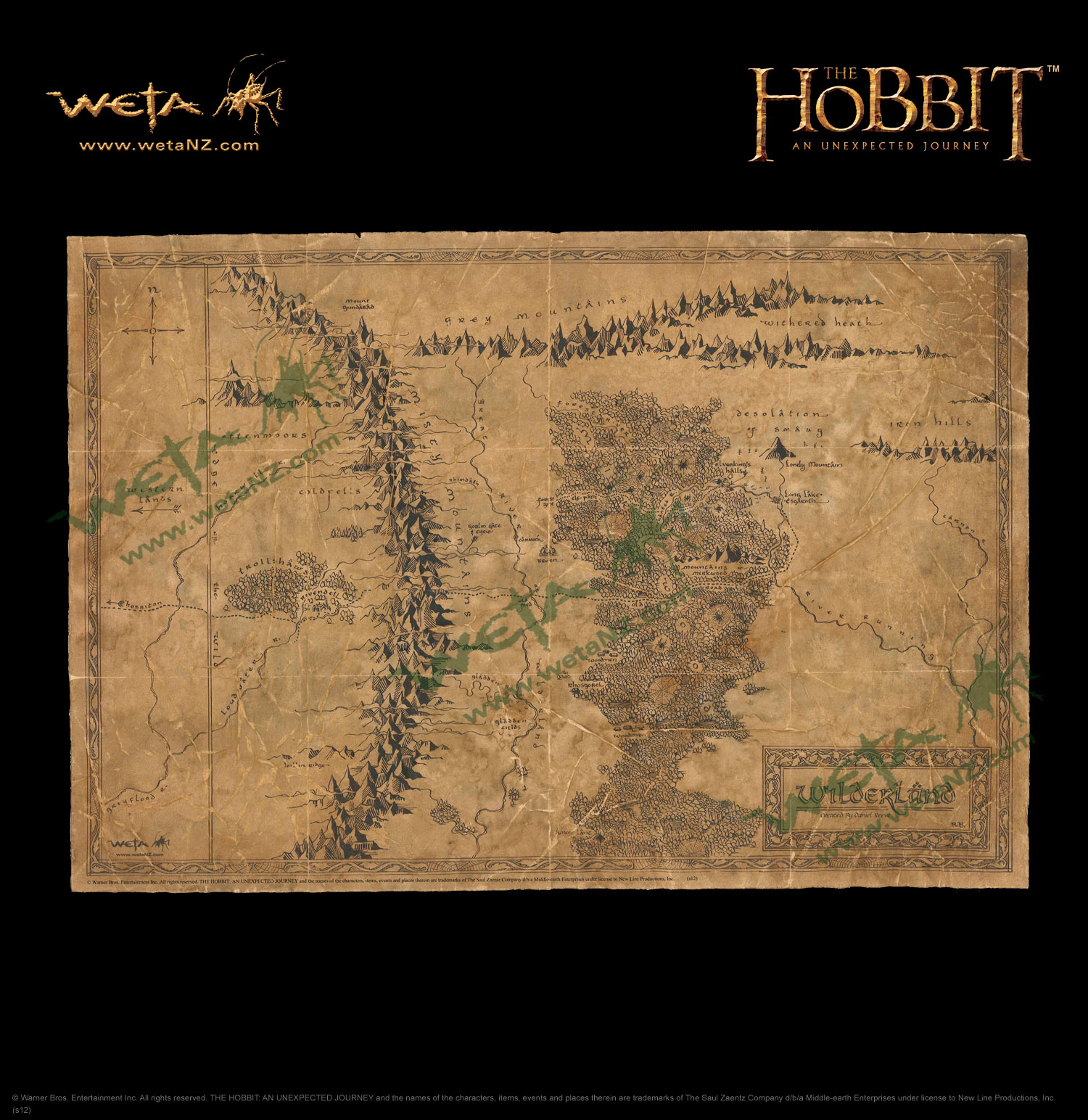 WETA TENZAN | ホビット 思いがけない冒険 荒れ地の国の地図