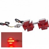 クロス LED ウィンカー 4点セット 外装 ハーレー ショベル パン ナックル エボ ソフテイル スポーツスター XS TR SR チョッパー バルカン　旧車|バイク 関連|車・バイク用品/釣り関連
