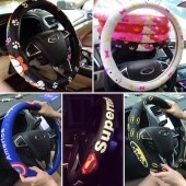 送料無料 車 アクセサリー ハンドル カバー 【 アベンジャーズ キャプテンアメリカン バッドマン ガーフィールド スーパーマン ハロー キティー アメリカ Disney ディズニーランド デ|車 関