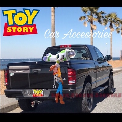 ディズニー トイストーリー ウッディー バズ フィギュア ステッカー 車 関連 Car 車内アクセサリー Junk Street Custom