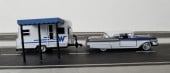 1957 マーキュリー Turnpike Cruiser Towing /1964 Winnebago Travel Trailer 1/64 キャンプ ヴィンテージ フォード コレクション