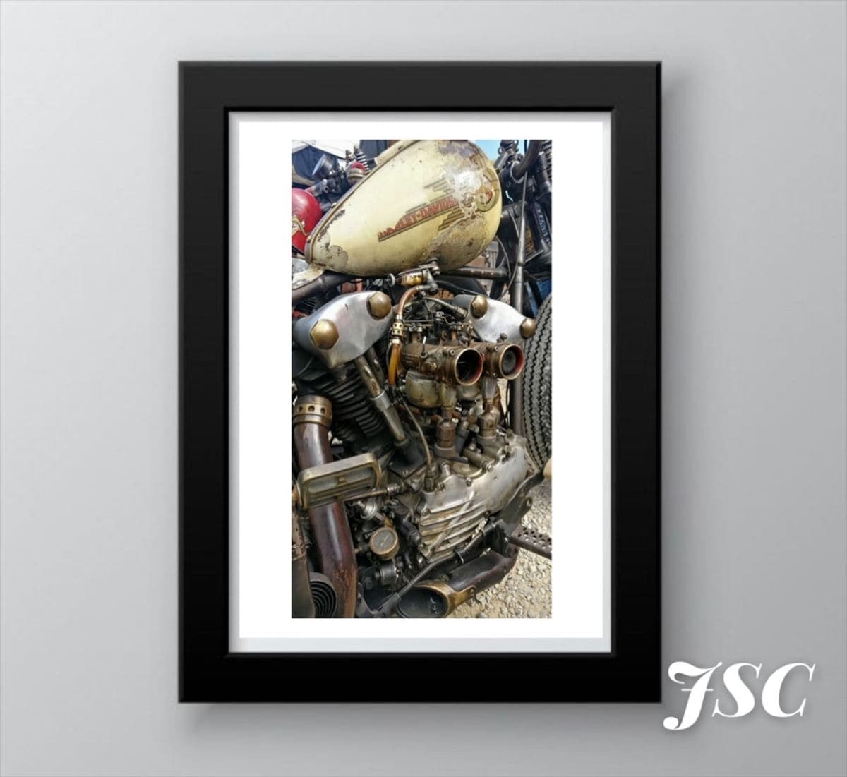 ハーレーポスター横79,縦59cm ○高品質 厚手キャンパス地