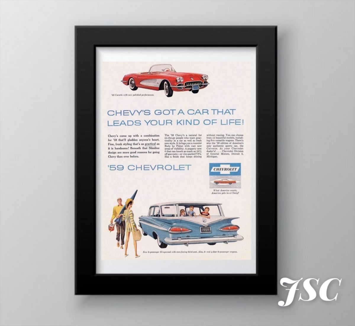 シボレーインパラポスター シボレー インパラ 59 キャンバス ポスター PCH3 | ポスター,シボレー