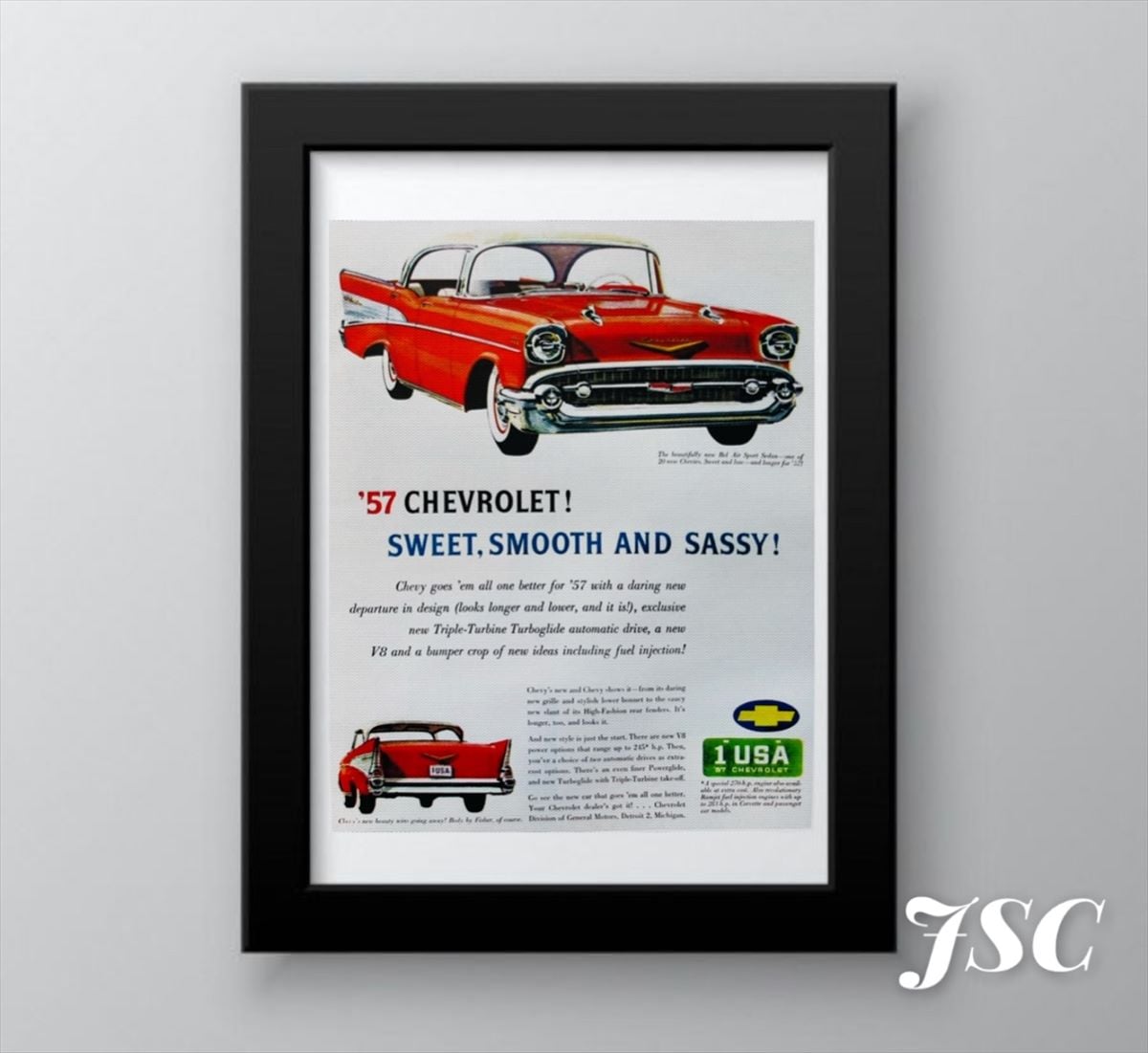 シボレー インパラ 57 キャンバス ポスター PCH11 | ポスター,シボレー