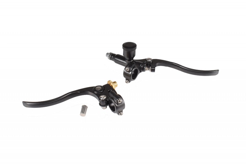 ハーレー ブラック クラッチ ブレーキ レバー マスター セット チョッパー ボバー ブラックアウト