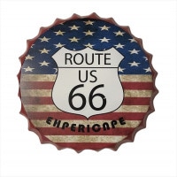 ROUTE 66 x HARLEY-DAVIDSON ルート66 ハーレー ブリキ看板