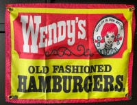 Wendy's ウェンディーズ バナー フラッグ 看板 レトロ ヴィンテージ USA BA109