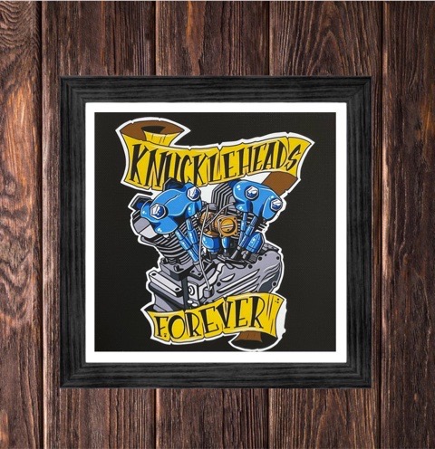 ハーレーダビッドソン ナックル アート キャンバス ポスター PH84