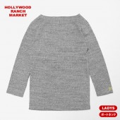 ハリウッドランチマーケット/HOLLYWOOD RANCH MARKET レディースストレッチフライスボートネックハーフスリーブ 七分袖Tシャツ ハリラン 1004670 レディース【1点のみメール便